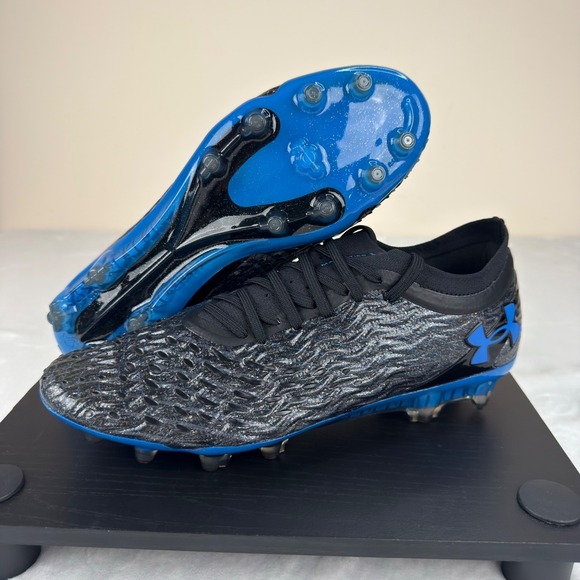 New Under Armour Mens Magnetico Elite 5 Soccer Cleats Black Gray Blue Size 12 main image 7